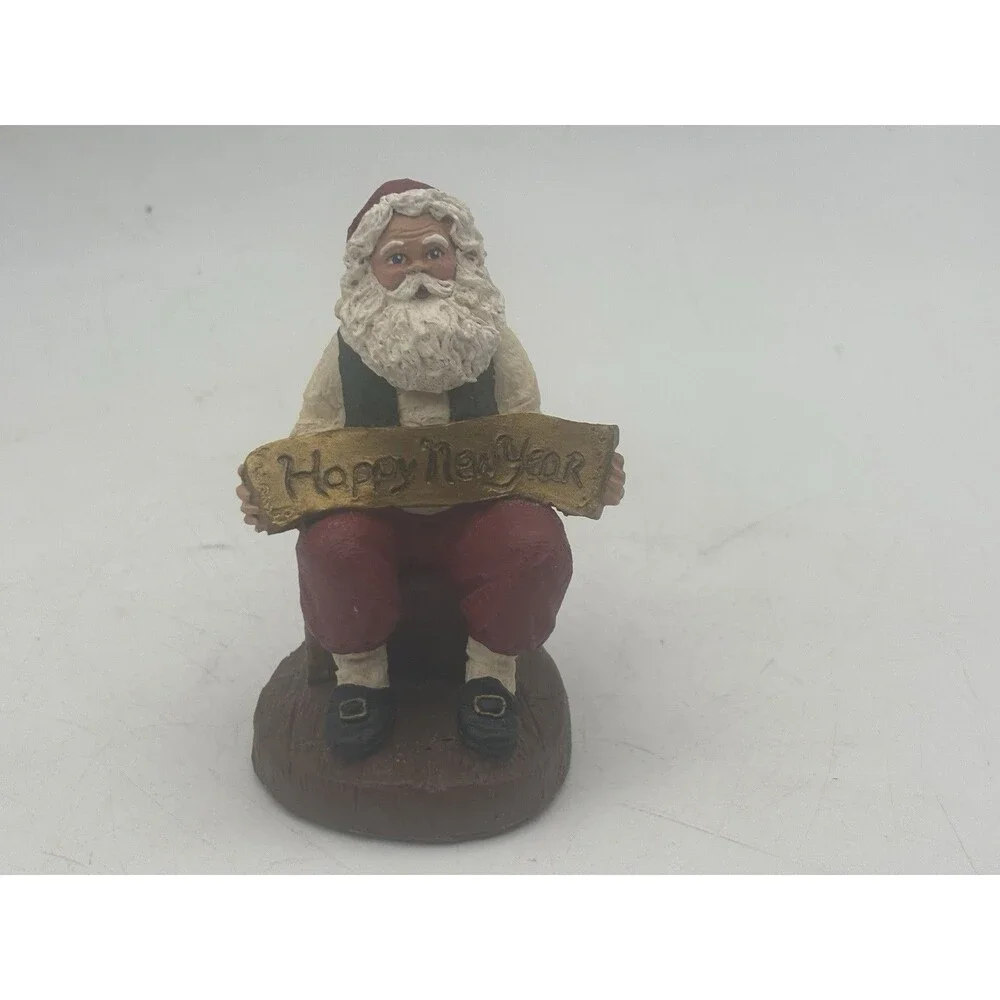 Vintage 1991 Sarah Schultz Santa of the Month Santa Happy New Year